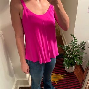 Amanda Uprichard silk pink tank Small